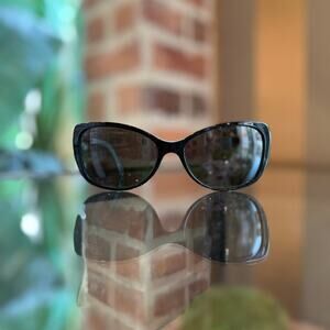 TIFFANY & CO. TF4103-H-B 8055/4U Black Tiffany Blue Acetate Rectangle Sunglasses